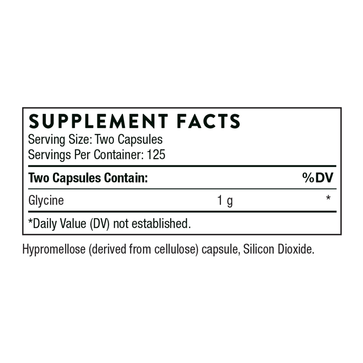 THORNE Glycine - Amino Acid Support for Relaxation, Detoxification, and Muscle Function* - 250 Capsules
