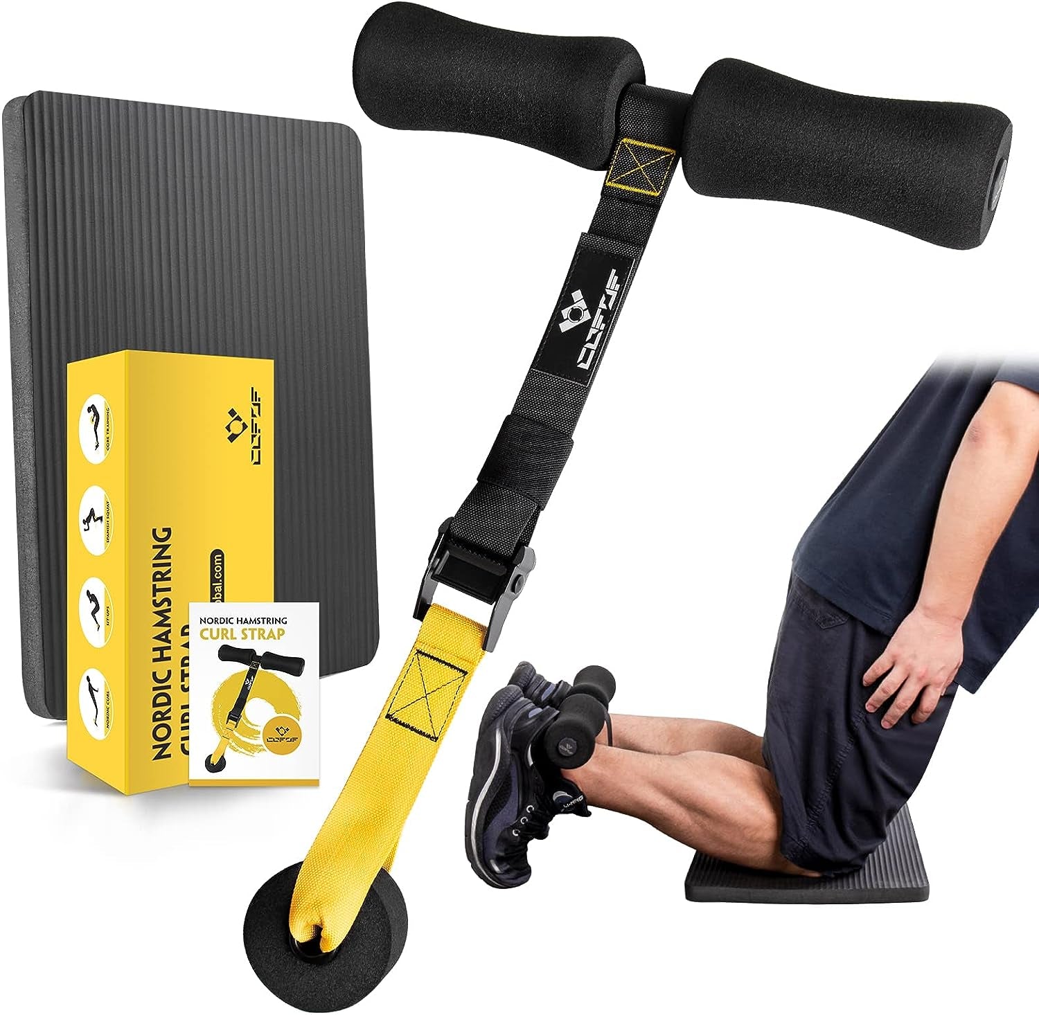 Nordic Hamstring Curl Strap 5 Second Setup  Home Fitness Equipment