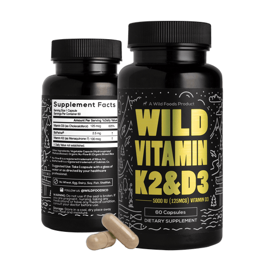 Wild Foods Vitamin K2 (MK-7) & Vitamin D3 (5000 IU)