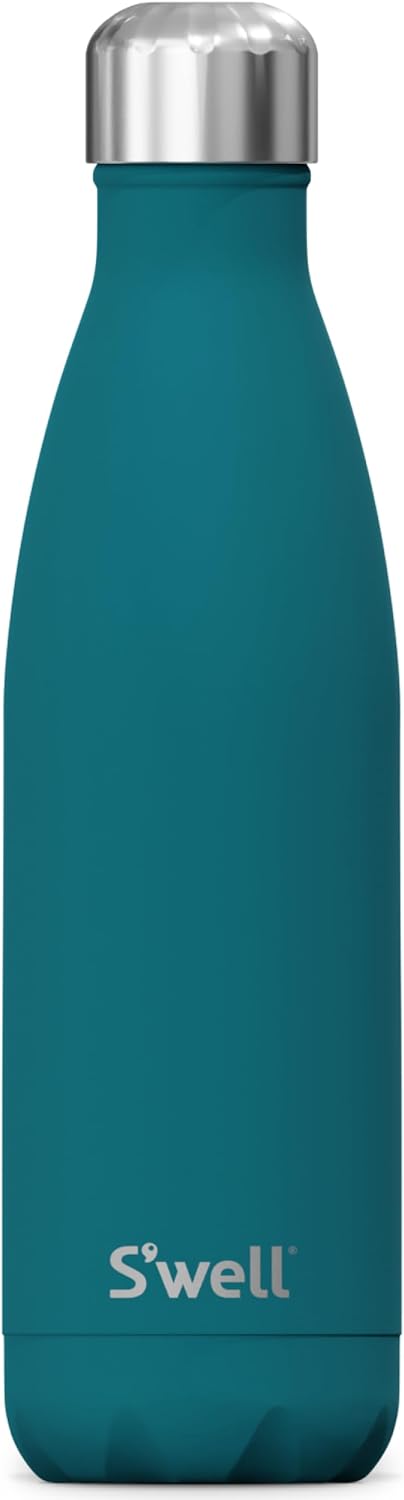 S'Well Stainless Steel Water Bottle, 17Oz Cold for 36 Hours and Hot for 18