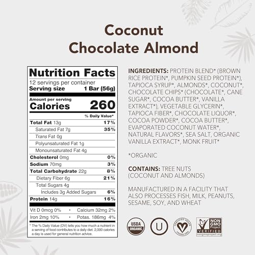 ALOHA Organic Plant Protein Bars 12pk