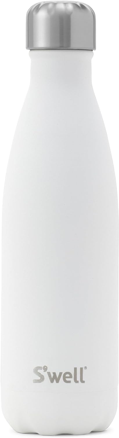 S'Well Stainless Steel Water Bottle, 17Oz Cold for 36 Hours and Hot for 18