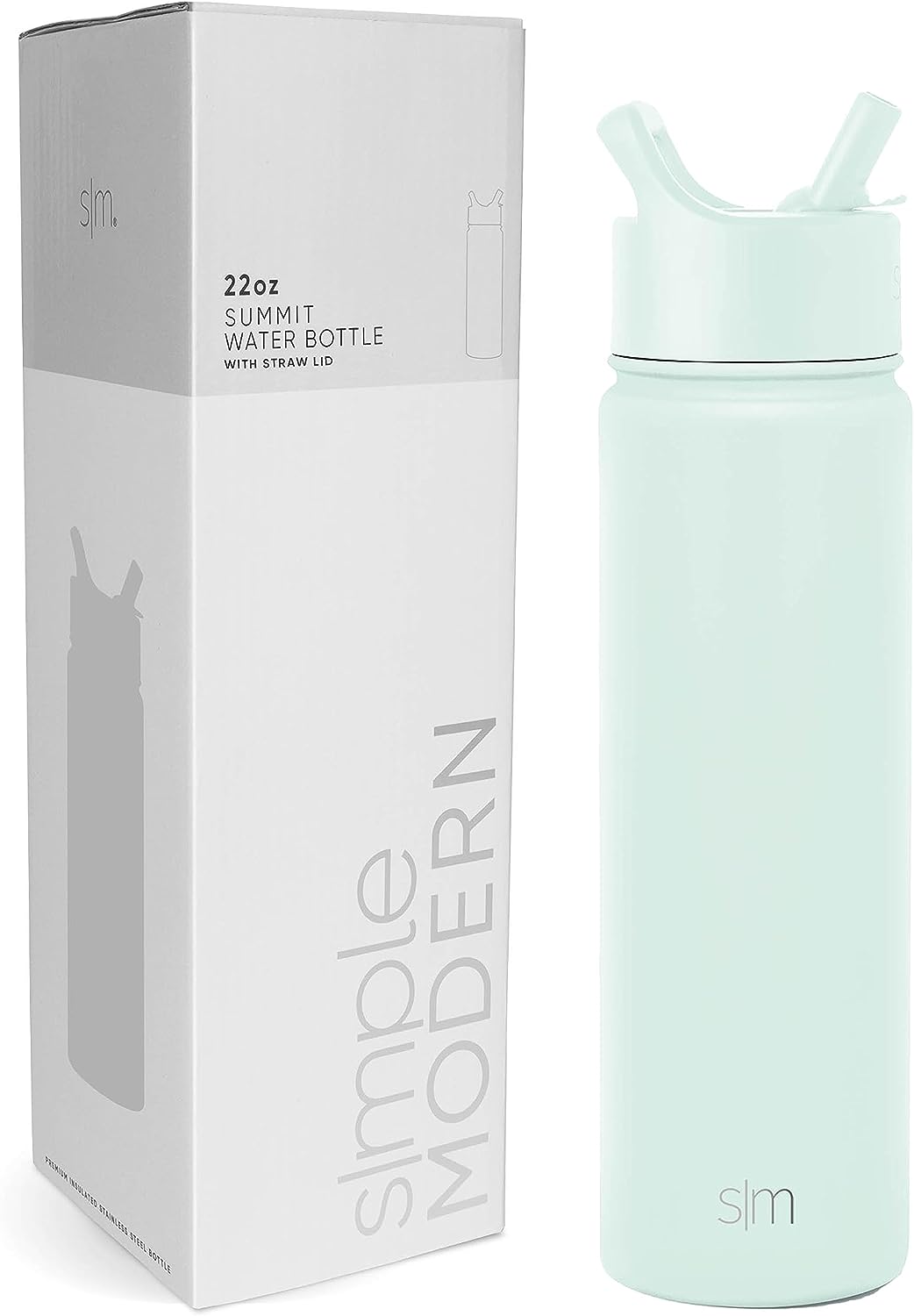 Simple Modern Water Bottle with Straw and Chug Lid 18-32oz Options