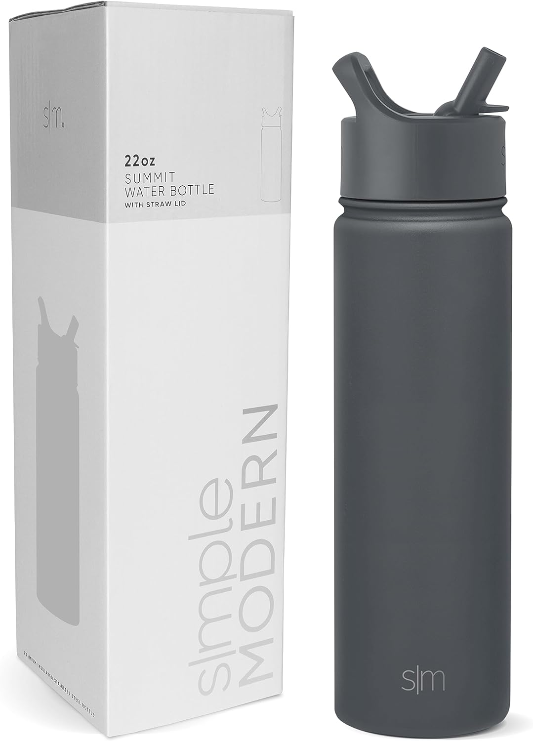 Simple Modern Water Bottle with Straw and Chug Lid 18-32oz Options