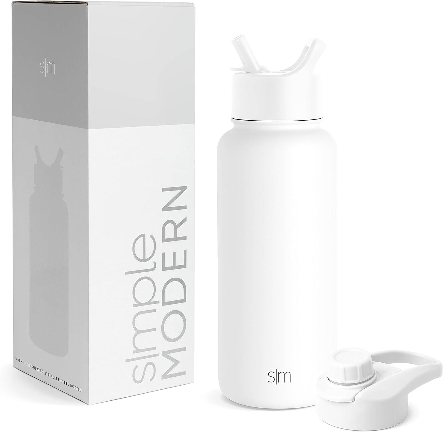Simple Modern Water Bottle with Straw and Chug Lid 18-32oz Options