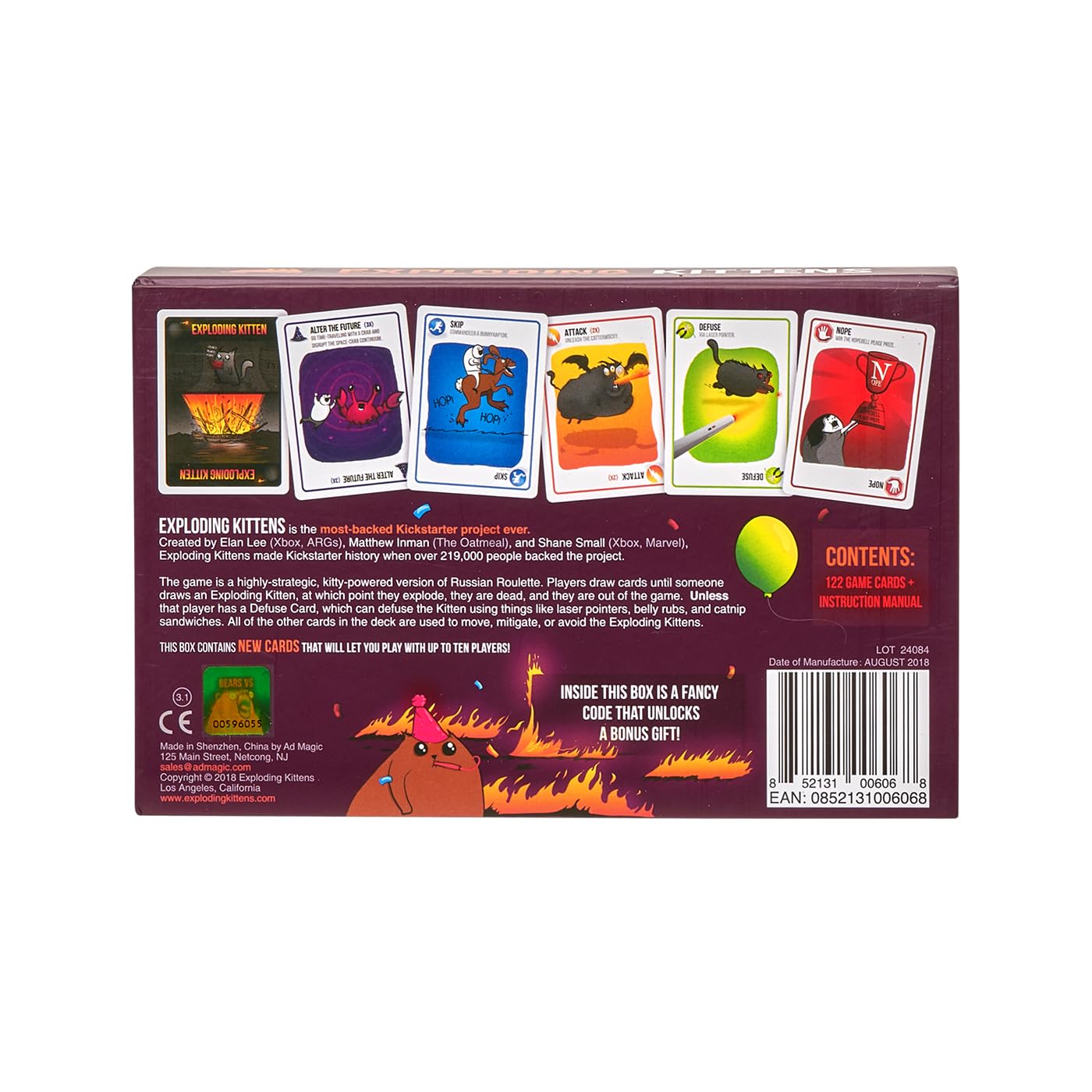 Exploding Kittens Party Pack Card Game 2-10 Players