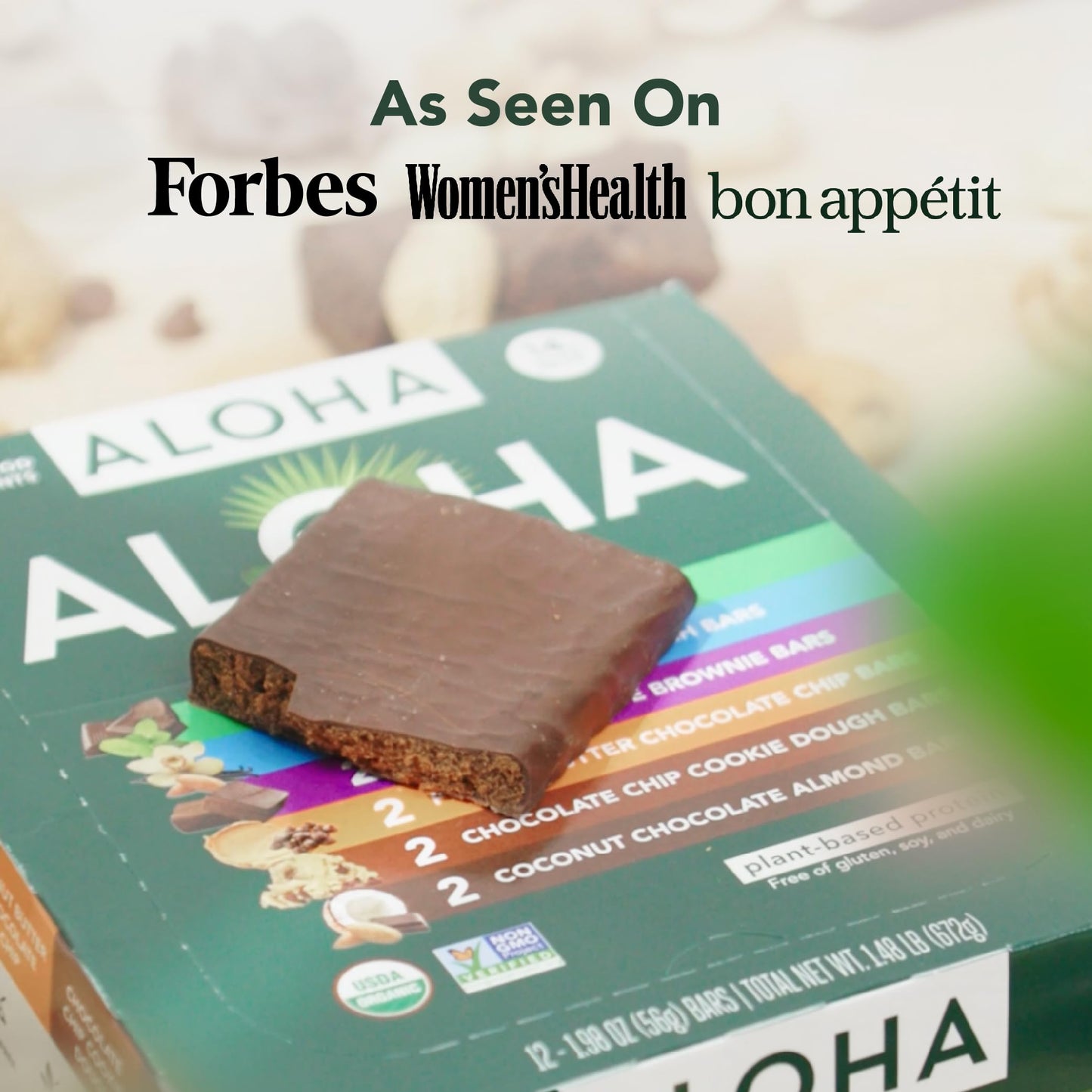 ALOHA Organic Plant Protein Bars 12pk