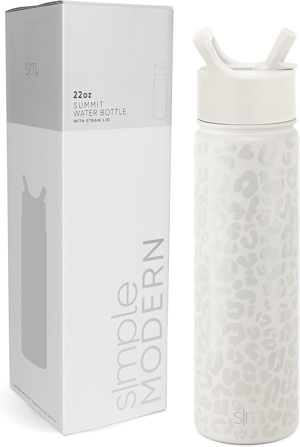 Simple Modern Water Bottle with Straw and Chug Lid 18-32oz Options