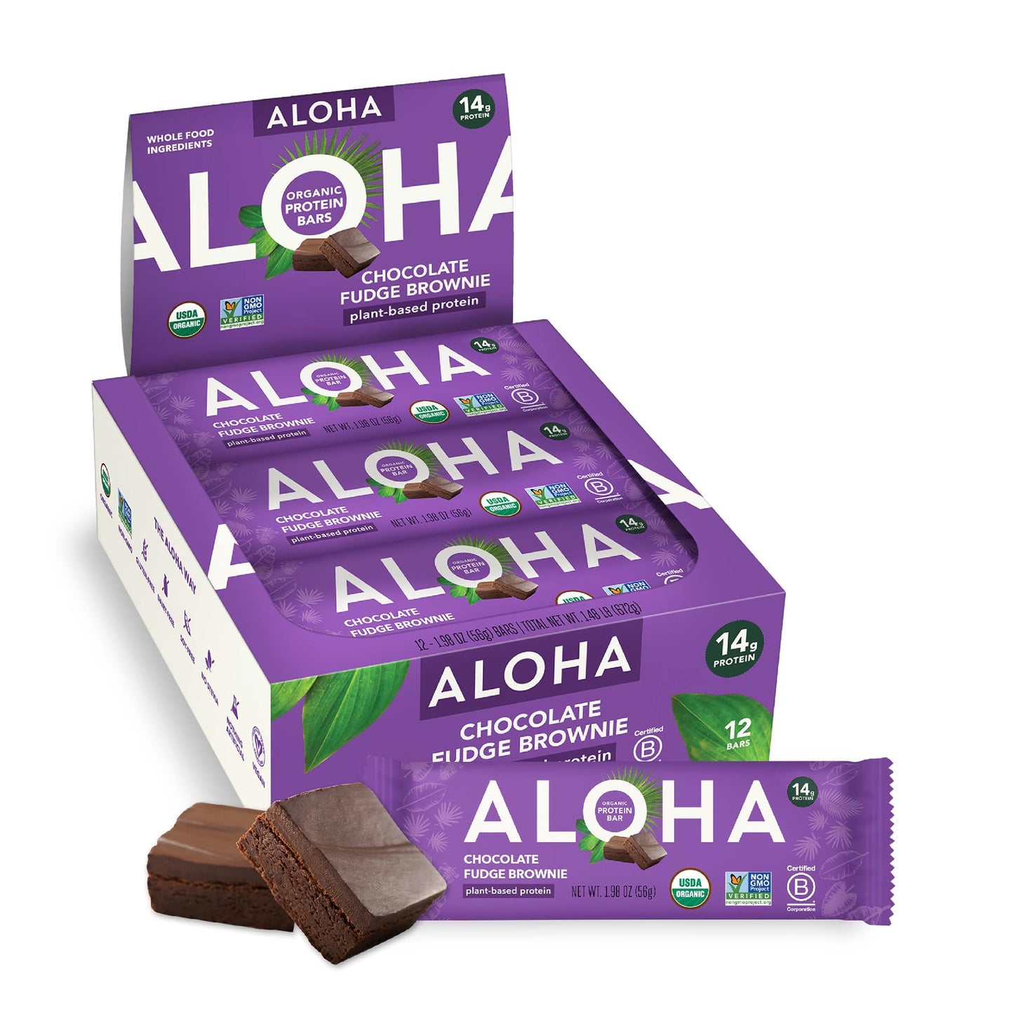 ALOHA Organic Plant Protein Bars 12pk