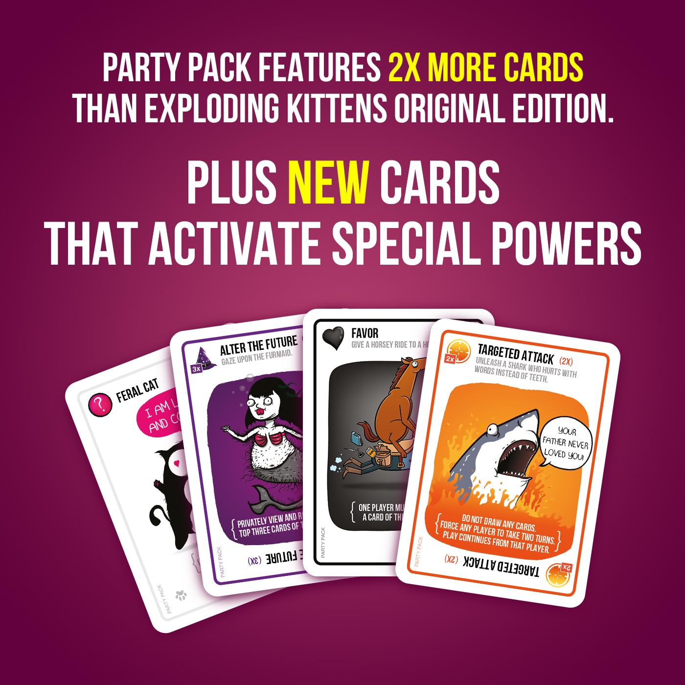 Exploding Kittens Party Pack Card Game 2-10 Players