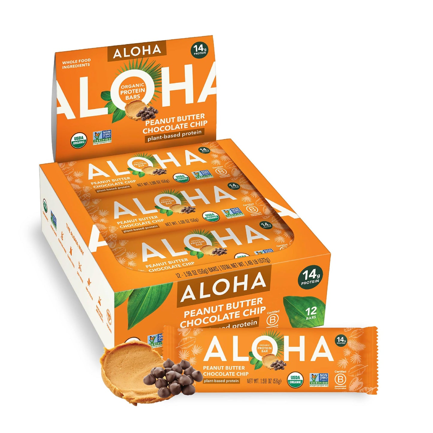 ALOHA Organic Plant Protein Bars 12pk
