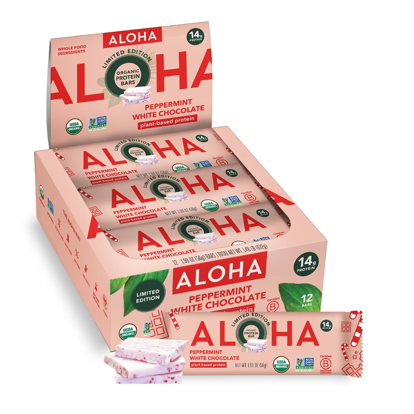 ALOHA Organic Plant Protein Bars 12pk
