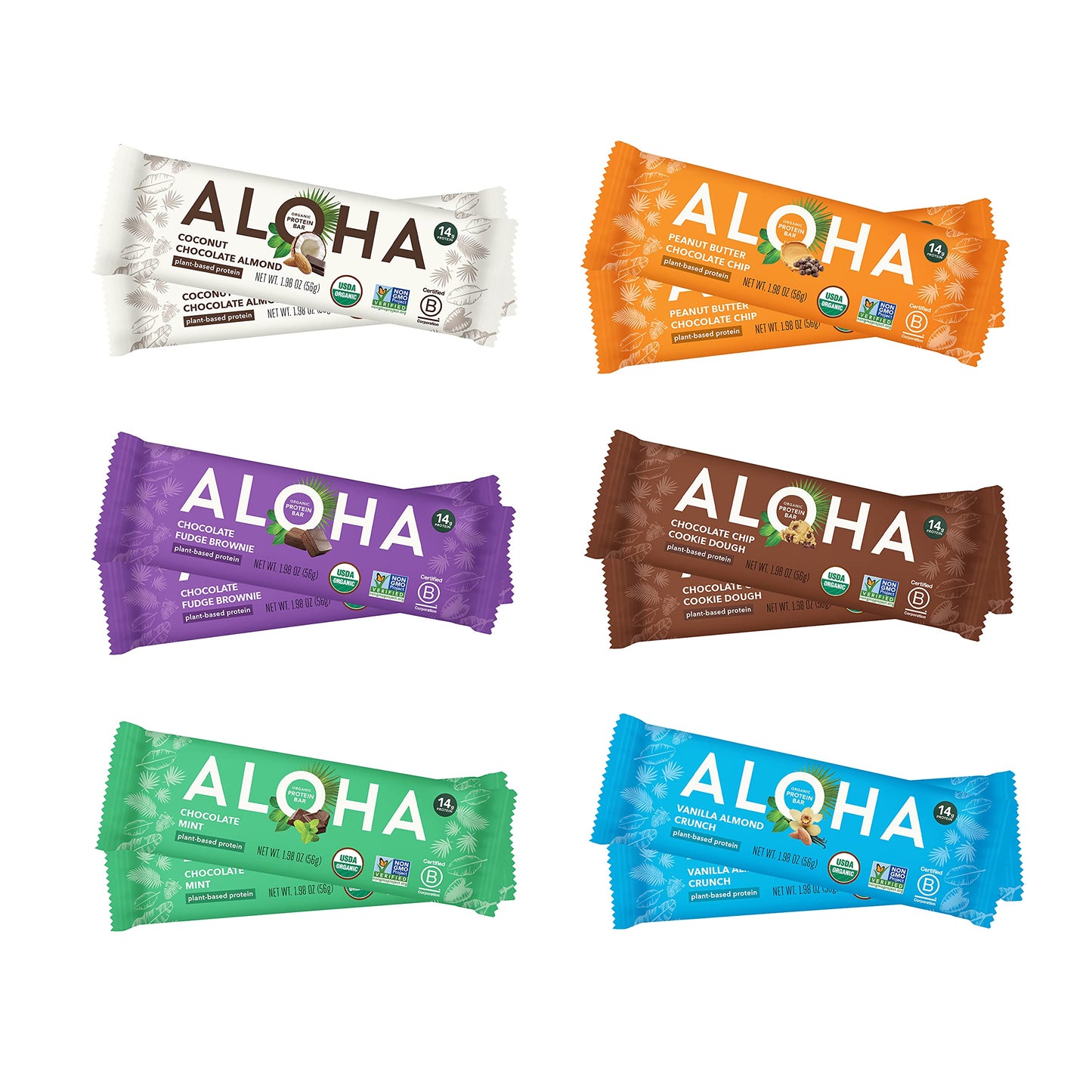 ALOHA Organic Plant Protein Bars 12pk