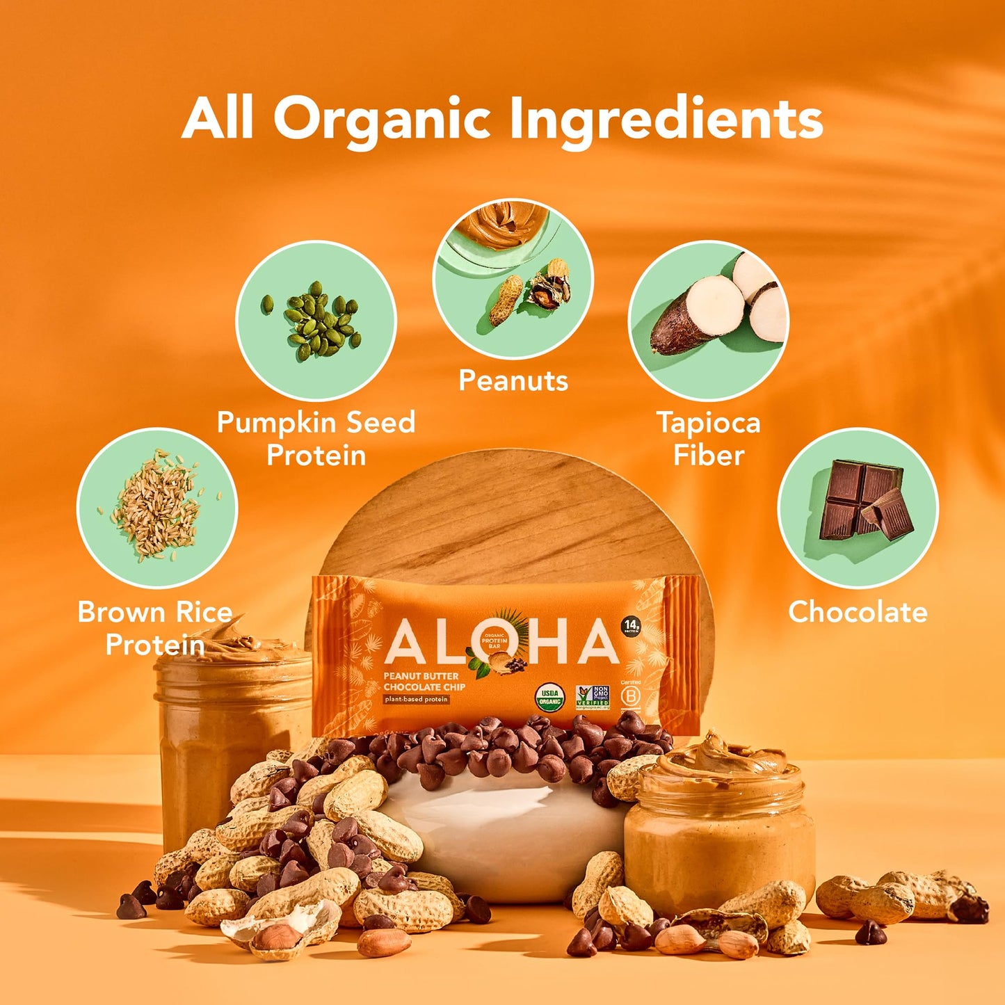ALOHA Organic Plant Protein Bars 12pk