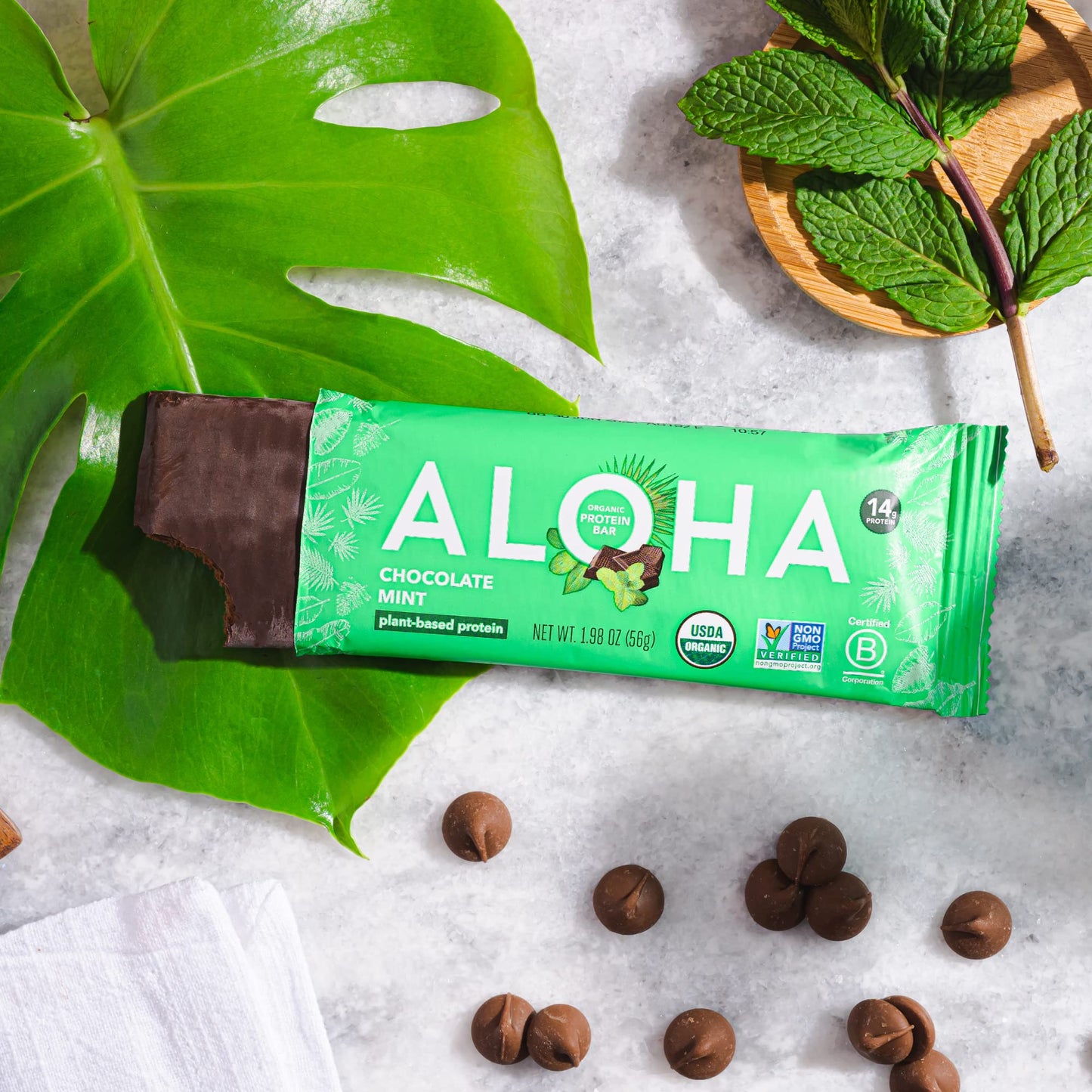 ALOHA Organic Plant Protein Bars 12pk