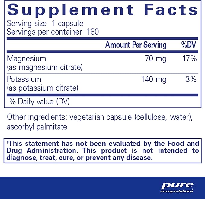 Pure Encapsulations Potassium Magnesium (Citrate)