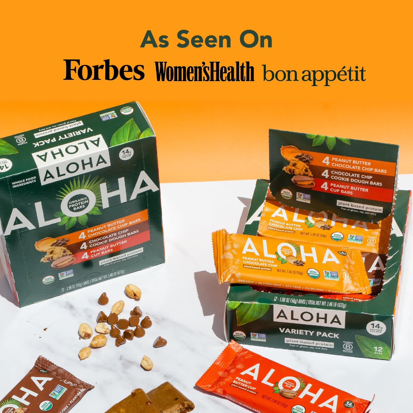 ALOHA Organic Plant Protein Bars 12pk