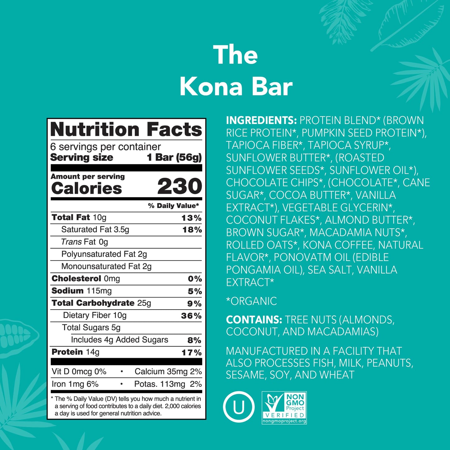 ALOHA Organic Plant Protein Bars 12pk