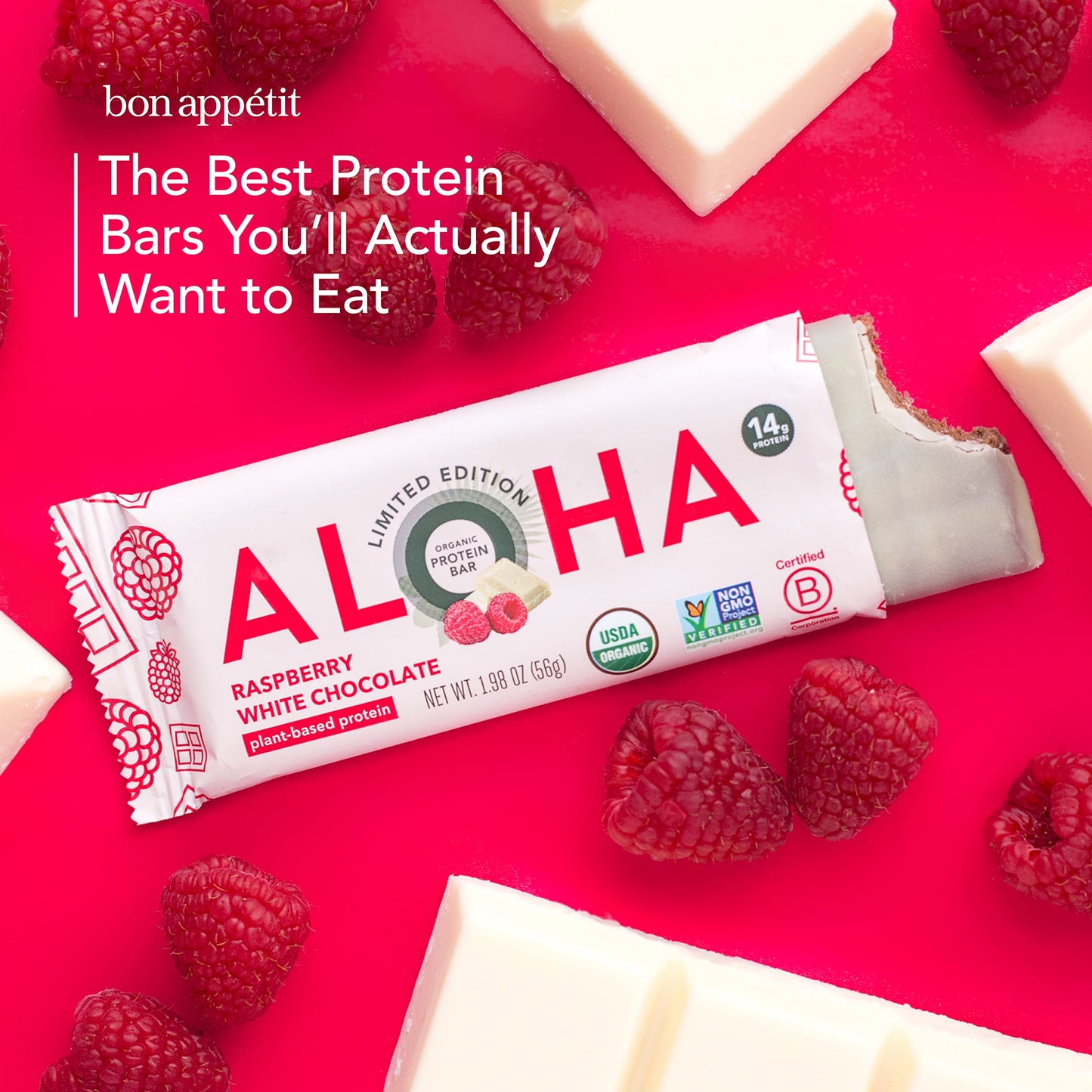 ALOHA Organic Plant Protein Bars 12pk