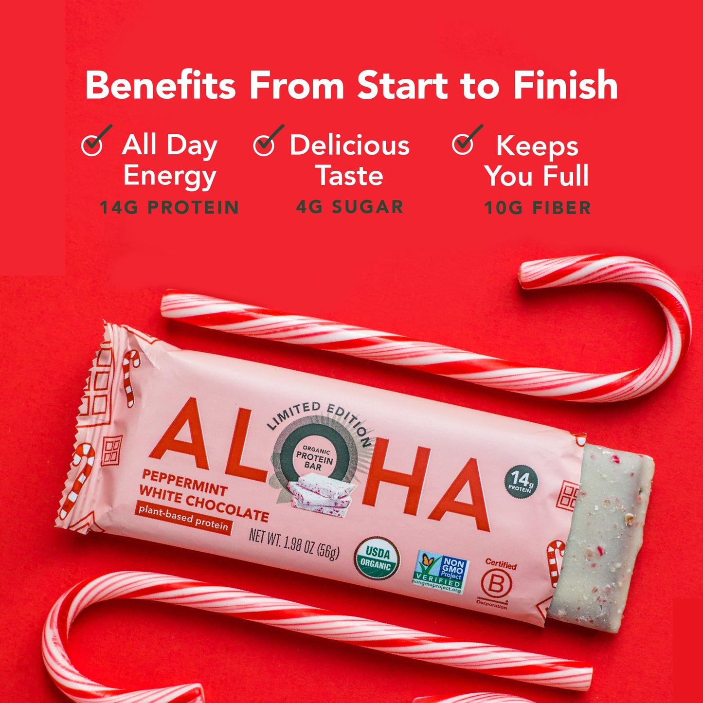 ALOHA Organic Plant Protein Bars 12pk