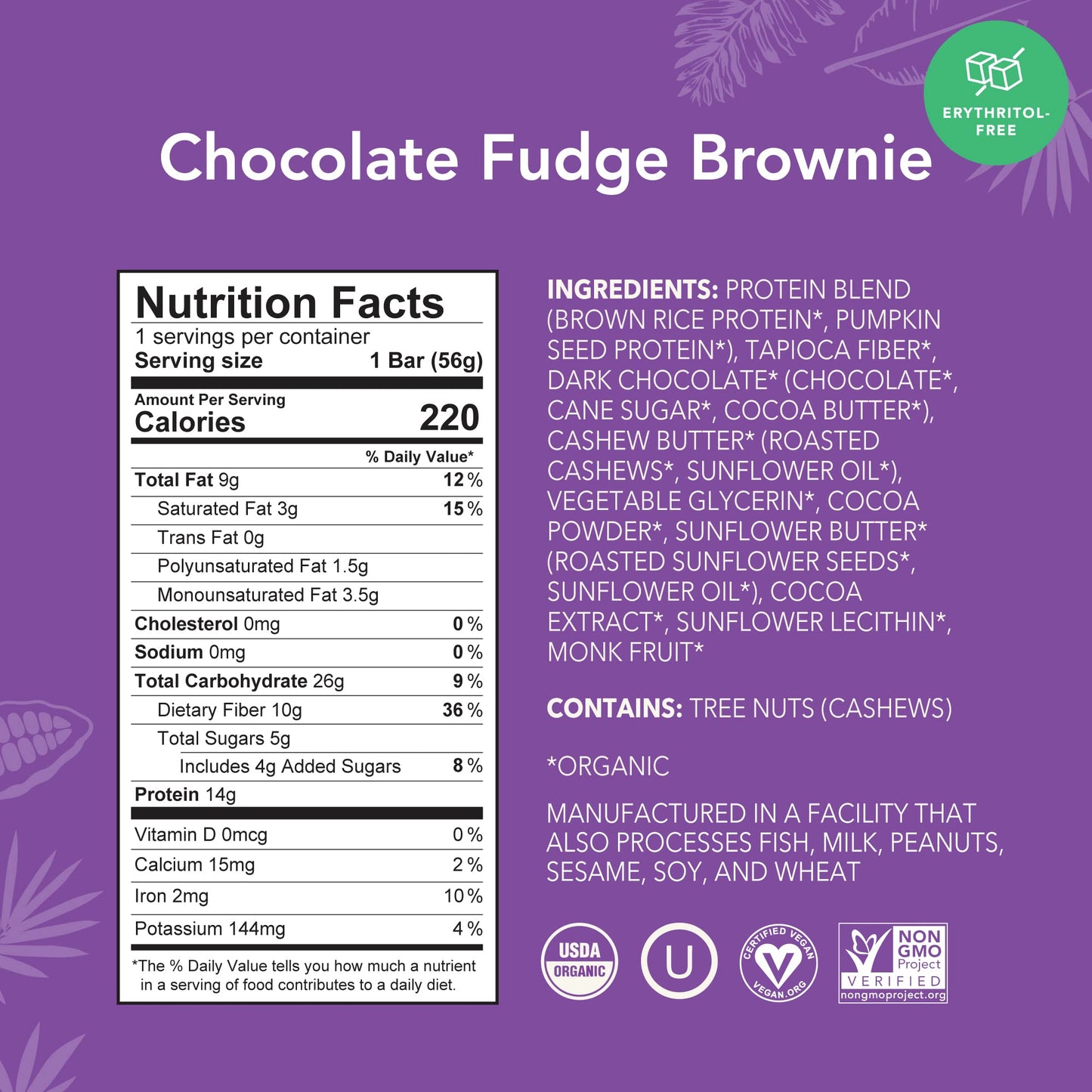 ALOHA Organic Plant Protein Bars 12pk