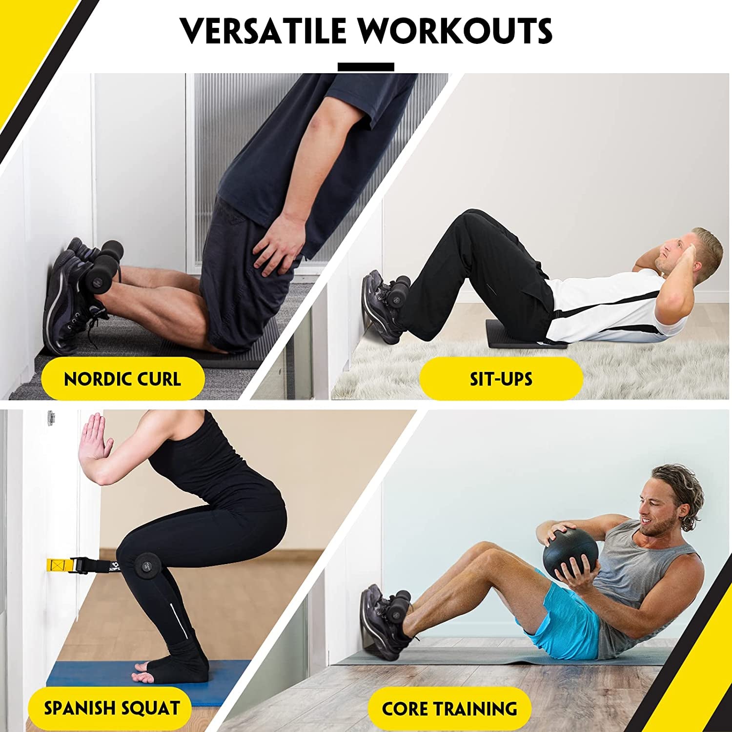 Nordic Hamstring Curl Strap 5 Second Setup  Home Fitness Equipment