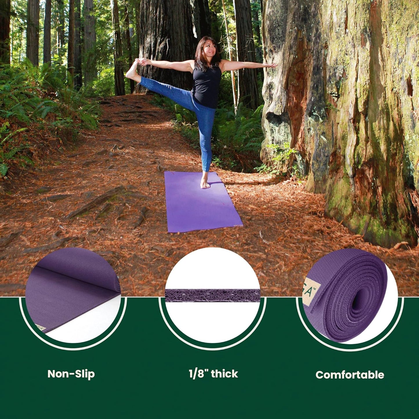Jadeyoga Travel Yoga Mat - Packable, Lightweight, and Portable Yoga Mat