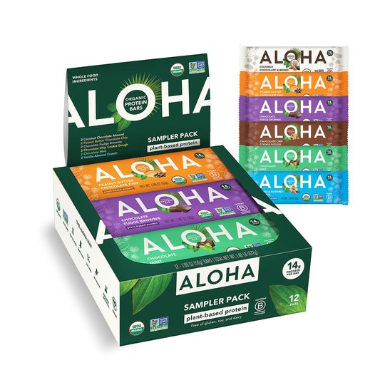 ALOHA Organic Plant Protein Bars 12pk