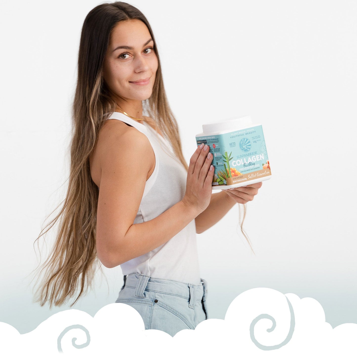 Salted Caramel Collagen Building Protein Peptides by Sunwarrior