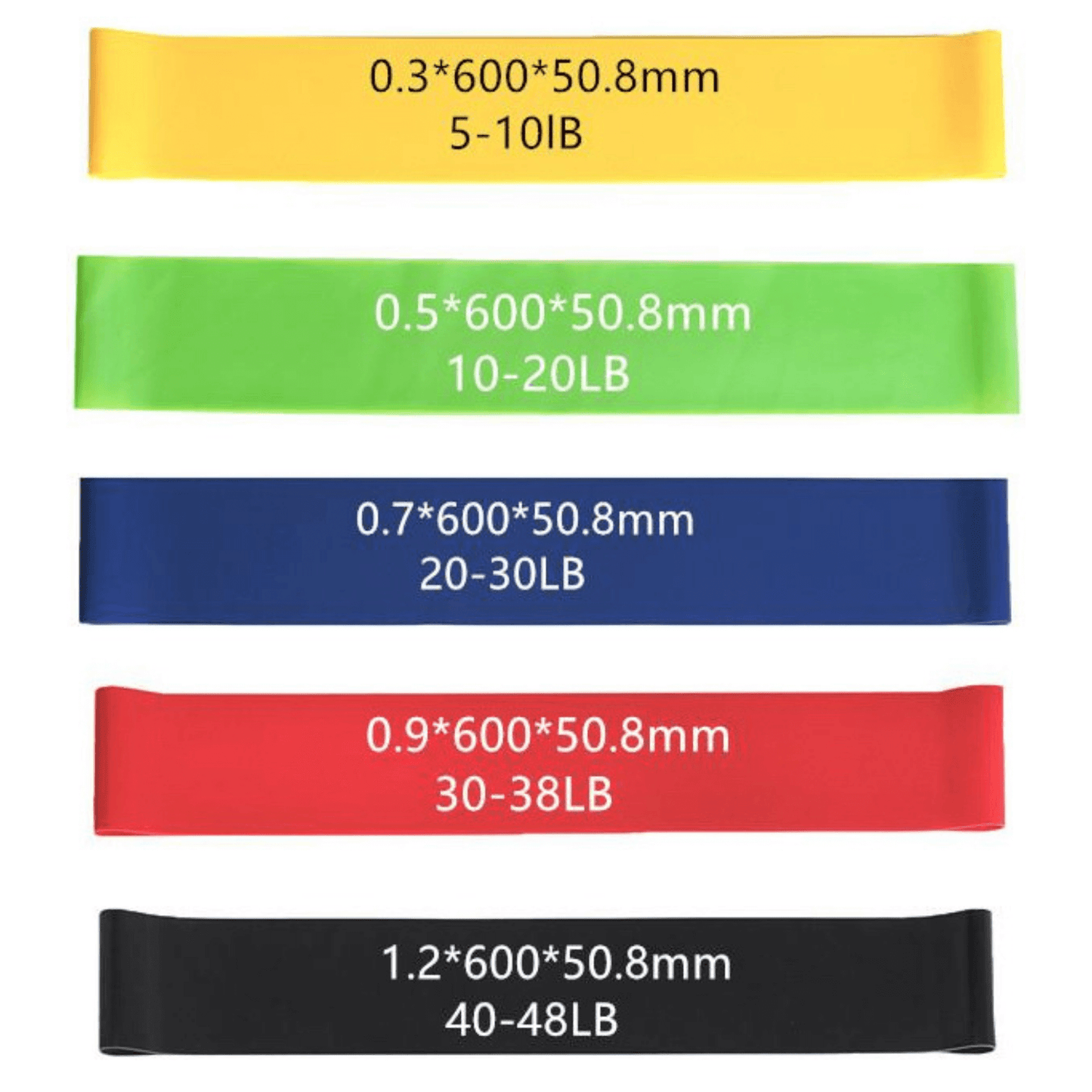 5pc Resistance Band Set w/ Carry Bag