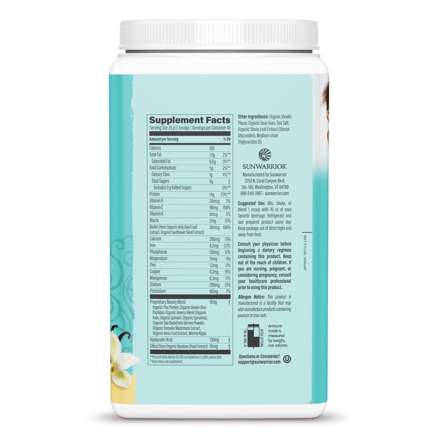 Tahitian Vanilla Collagen Building Protein Peptides by Sunwarrior