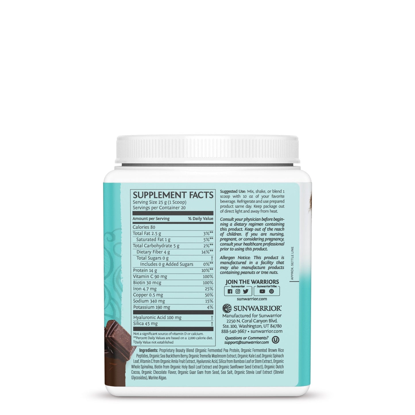 Chocolate Fudge Collagen Building Protein Peptides by Sunwarrior