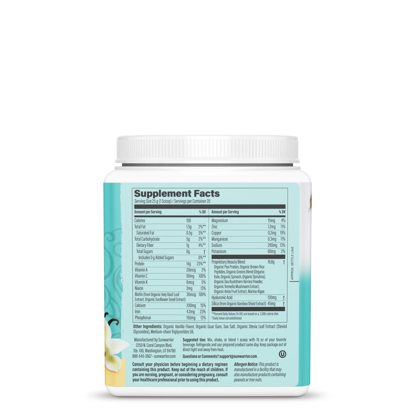 Tahitian Vanilla Collagen Building Protein Peptides by Sunwarrior