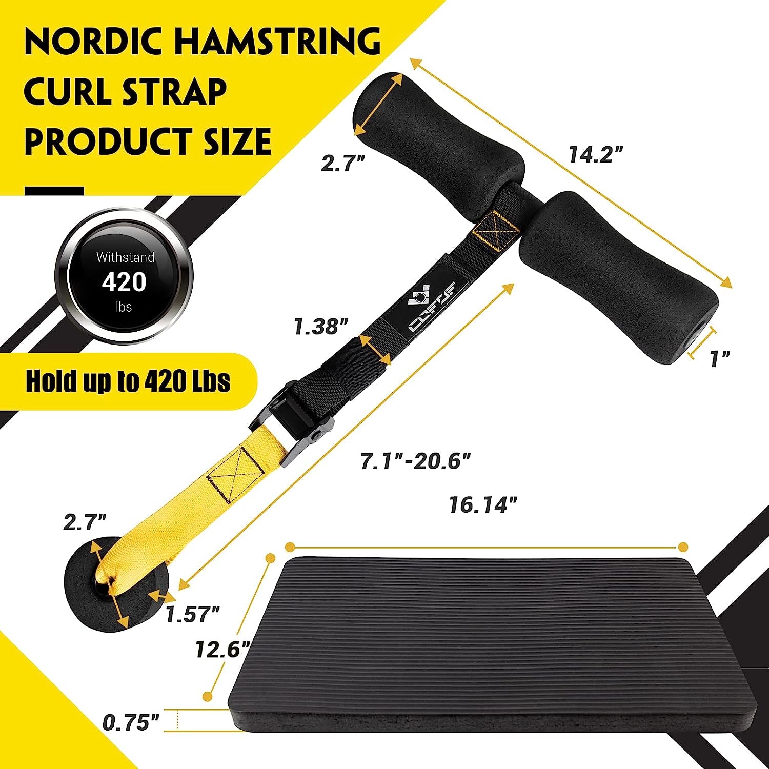 Nordic Hamstring Curl Strap 5 Second Setup  Home Fitness Equipment