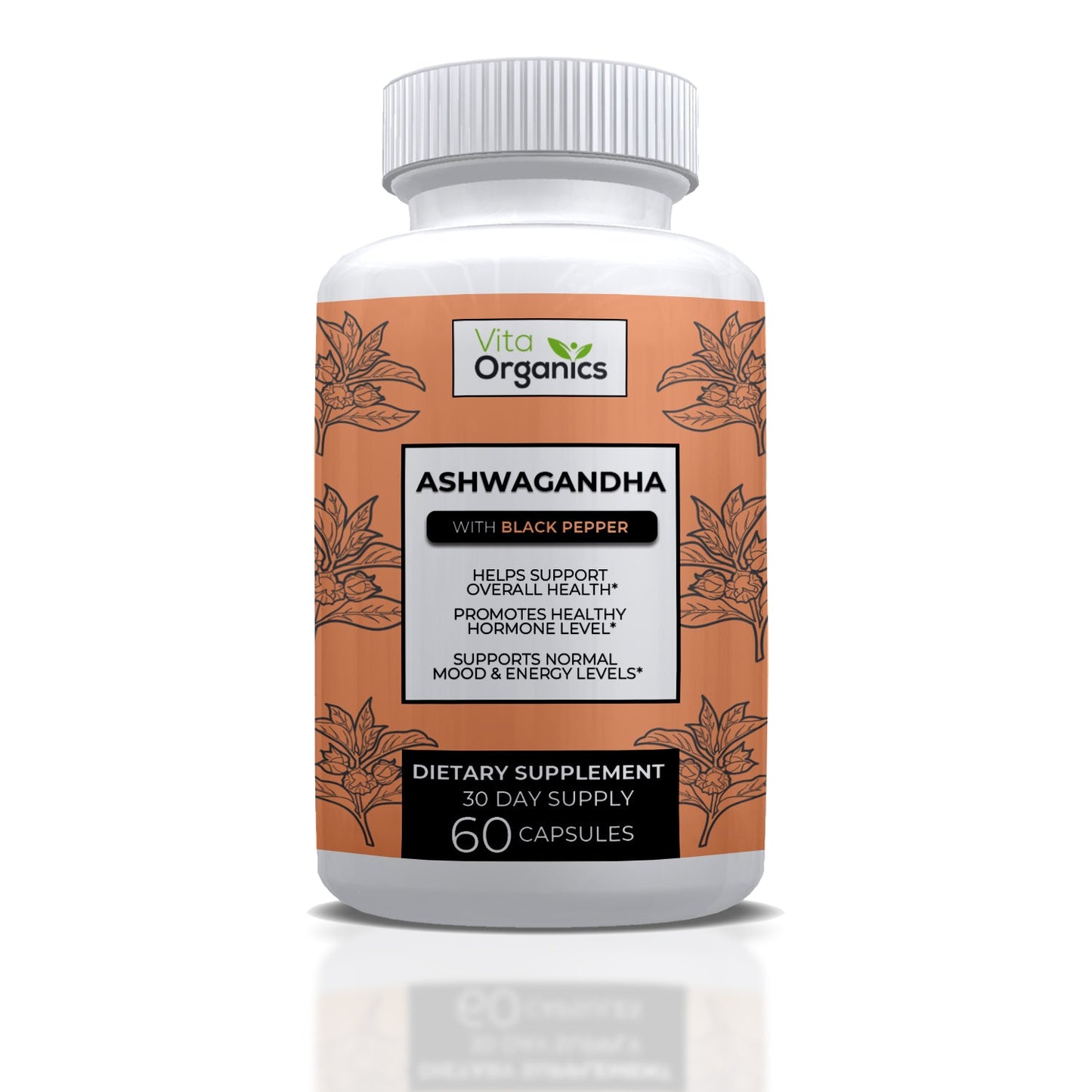 Premium Ashwagandha with Black Pepper by Vita Organics