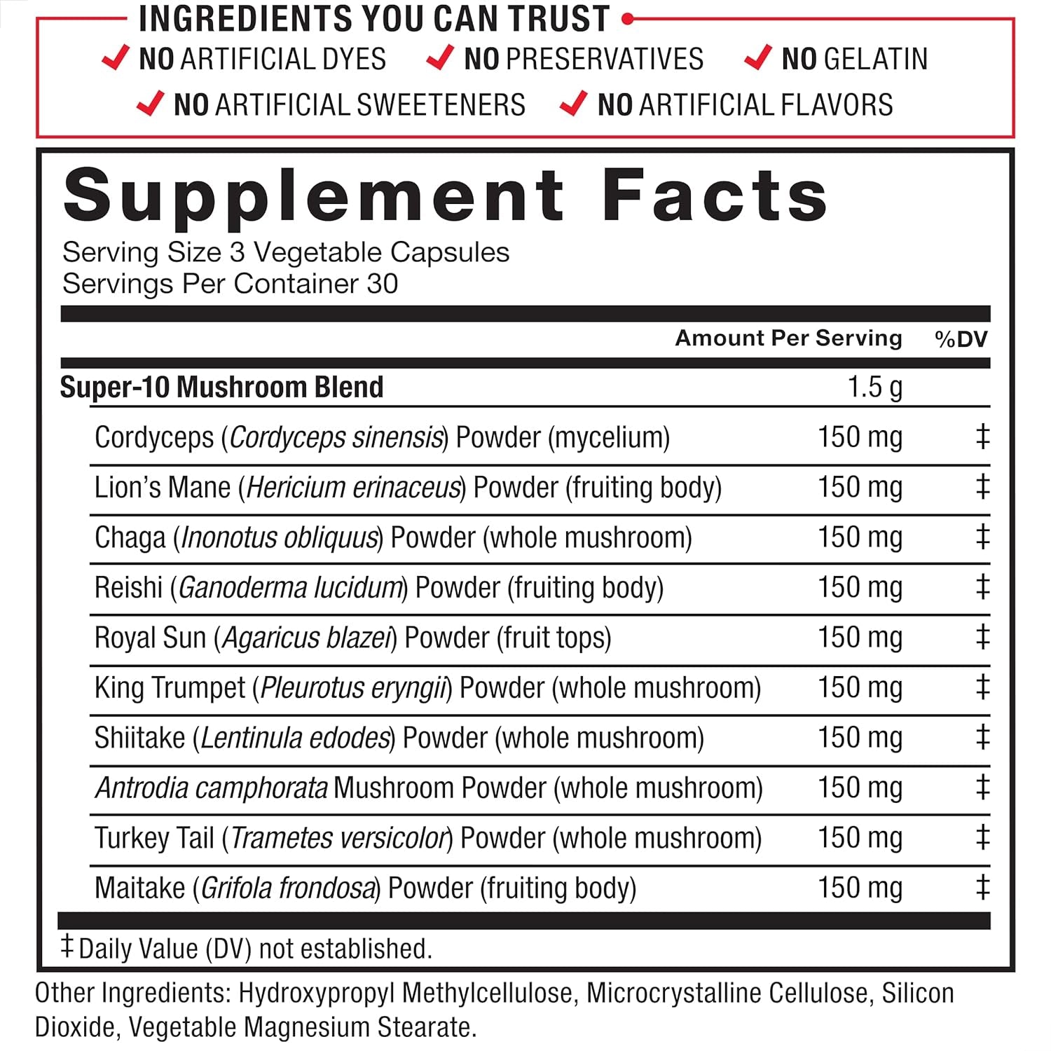Force Factor Modern Mushrooms Capsules, Mushroom Supplement with Lions Mane, Turkey Tail, & Cordyceps to Support Energy, Focus, Immunity, & Digestion, 90 Vegetable Capsules