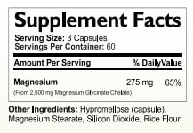 Mother Nature Magnesium Glycinate- 180 Capsules