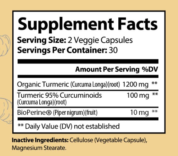 Turmeric Curcumin w/BioPerine by Vita Organics