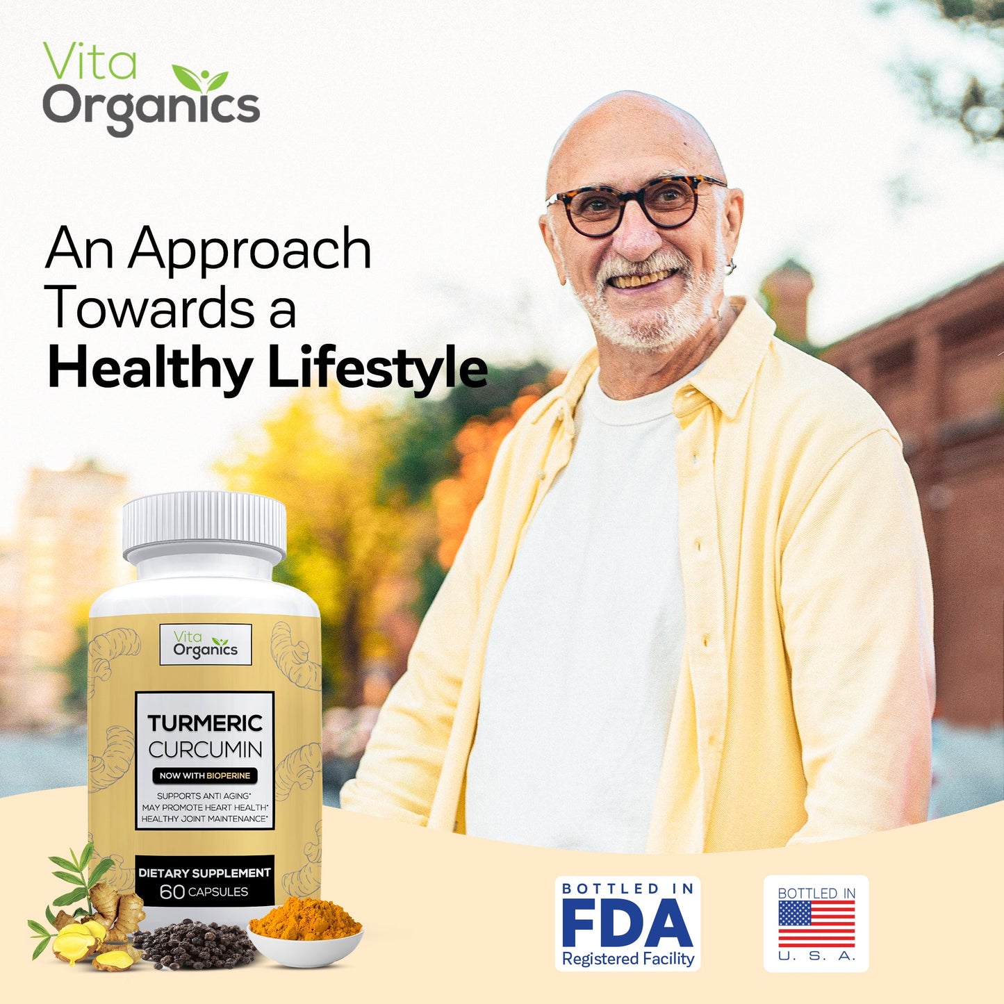 Turmeric Curcumin w/BioPerine by Vita Organics