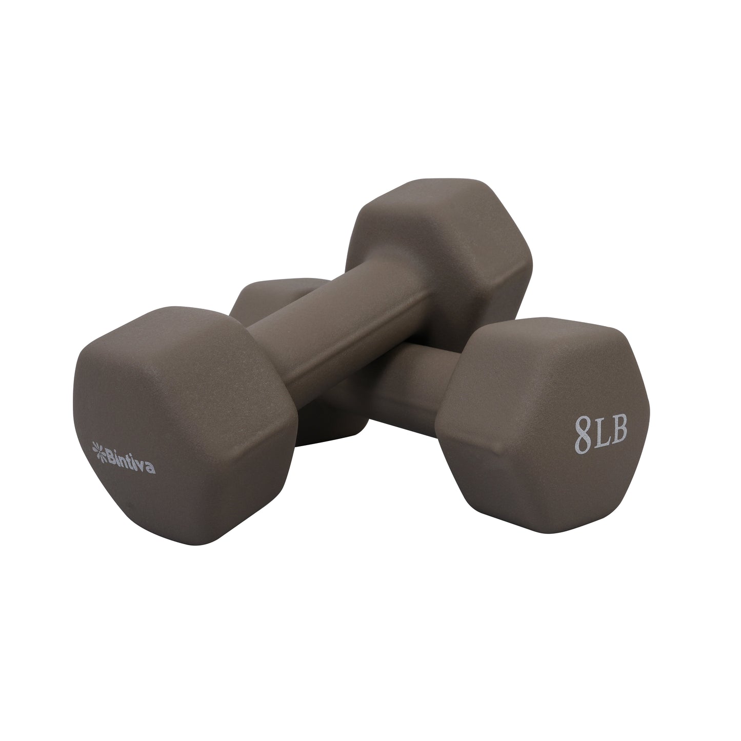 Neoprene Hexagon shaped dumbbells - Earth Tones