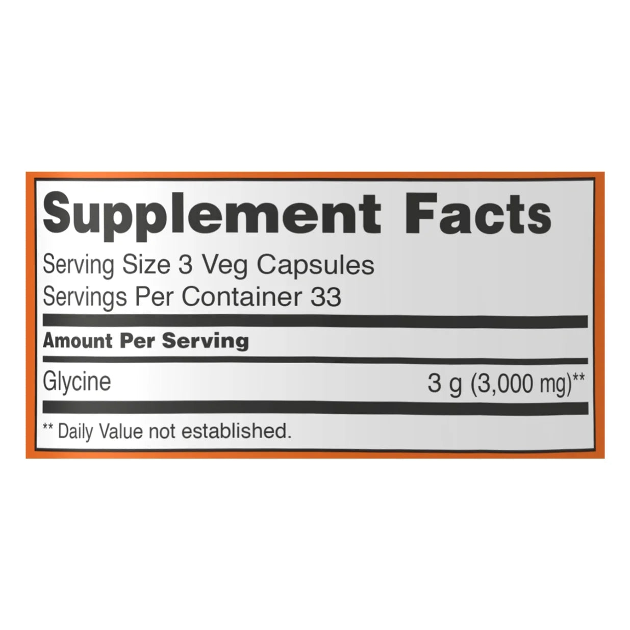 NOW Supplements, Glycine 1,000 Mg Free-Form,100 Veg Capsules