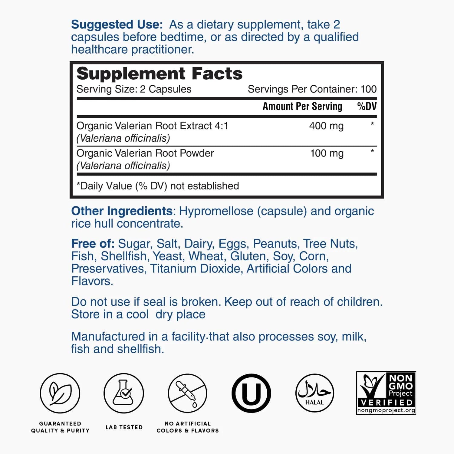 Nature'S Lab Valerian Root 500Mg Dietary Supplement – Helps Support Relaxation & Restful Sleep* – 200 Capsules