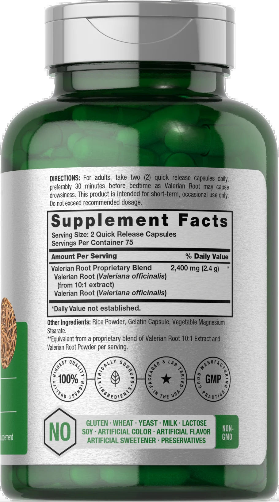 Valerian Root Capsules 2400Mg | 150 Count | Root Extract Supplement | Non-Gmo, Gluten Free | by Horbaach