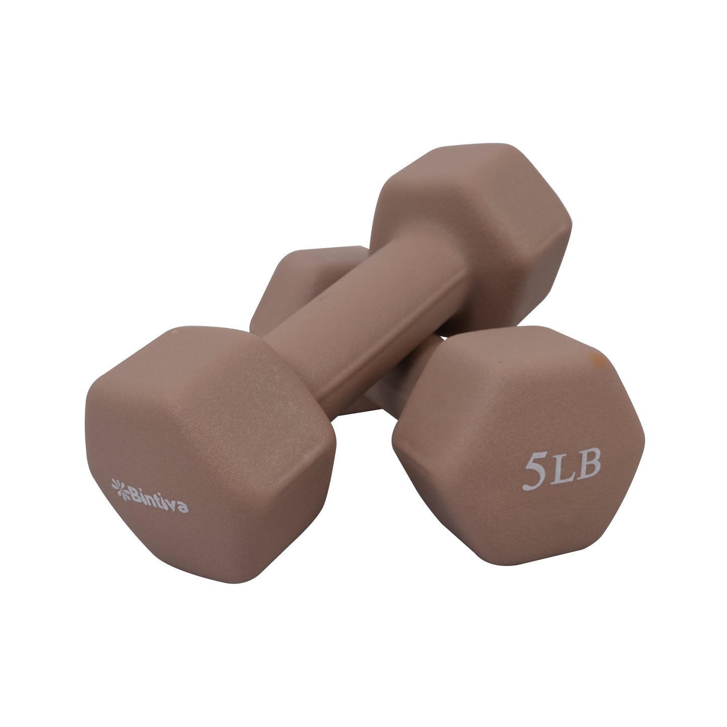 Neoprene Hexagon shaped dumbbells - Earth Tones