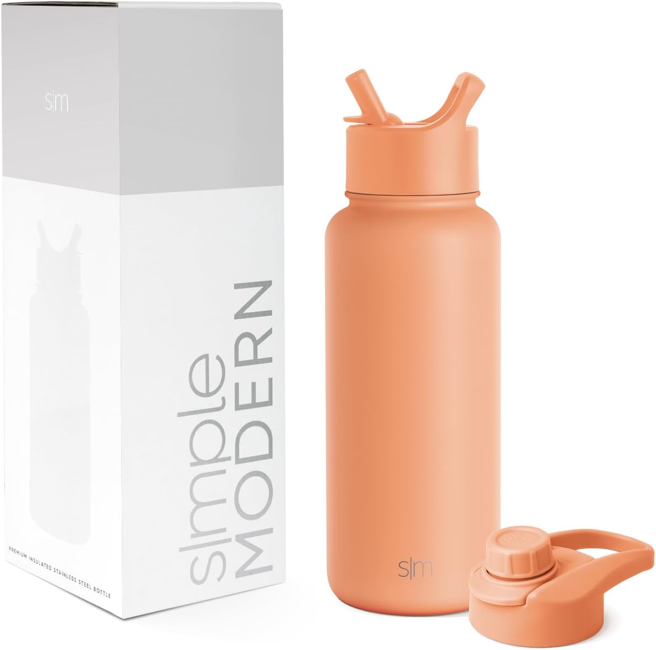 Simple Modern Water Bottle with Straw and Chug Lid 18-32oz Options