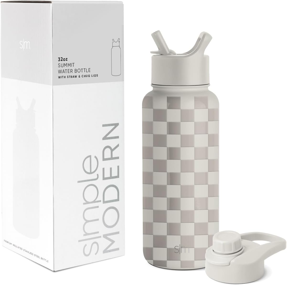 Simple Modern Water Bottle with Straw and Chug Lid 18-32oz Options