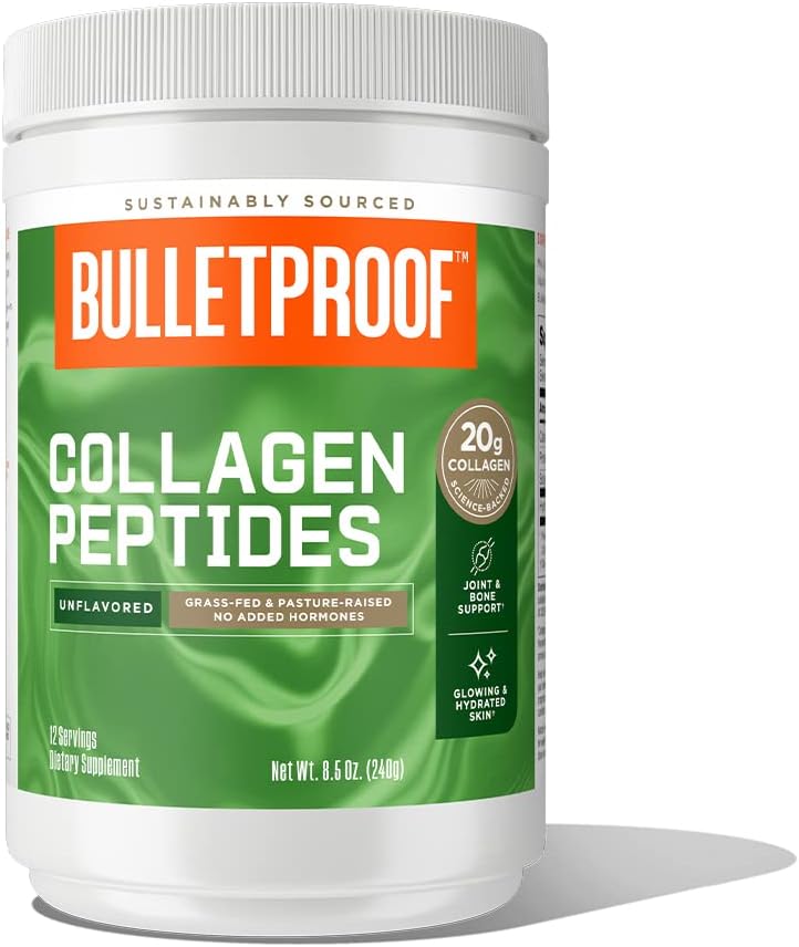 Bulletproof Unflavored Collagen Peptides Powder, 42.3 Ounces, Grass-Fed Collagen Protein and Amino Acids for Skin, Bones and Joints