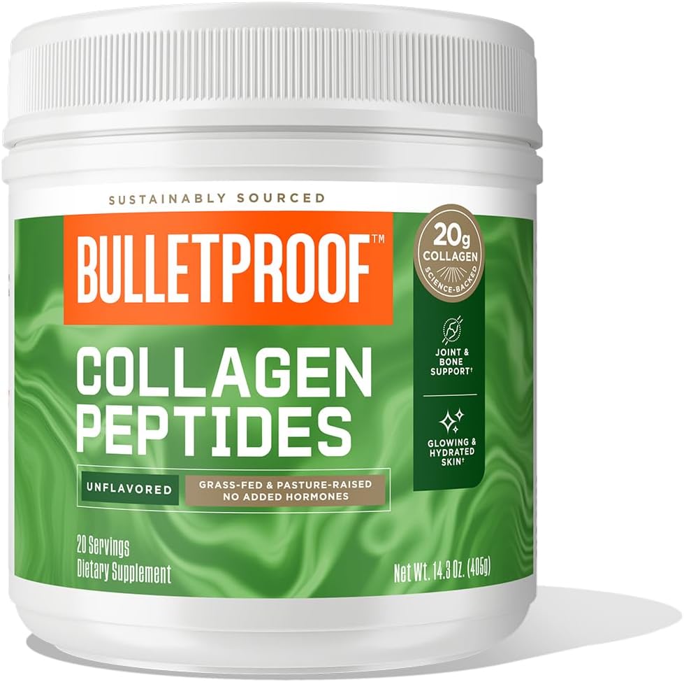 Bulletproof Unflavored Collagen Peptides Powder, 42.3 Ounces, Grass-Fed Collagen Protein and Amino Acids for Skin, Bones and Joints