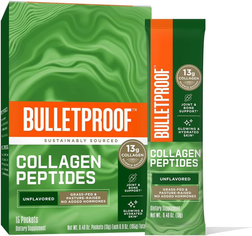 Bulletproof Unflavored Collagen Peptides Powder, 42.3 Ounces, Grass-Fed Collagen Protein and Amino Acids for Skin, Bones and Joints