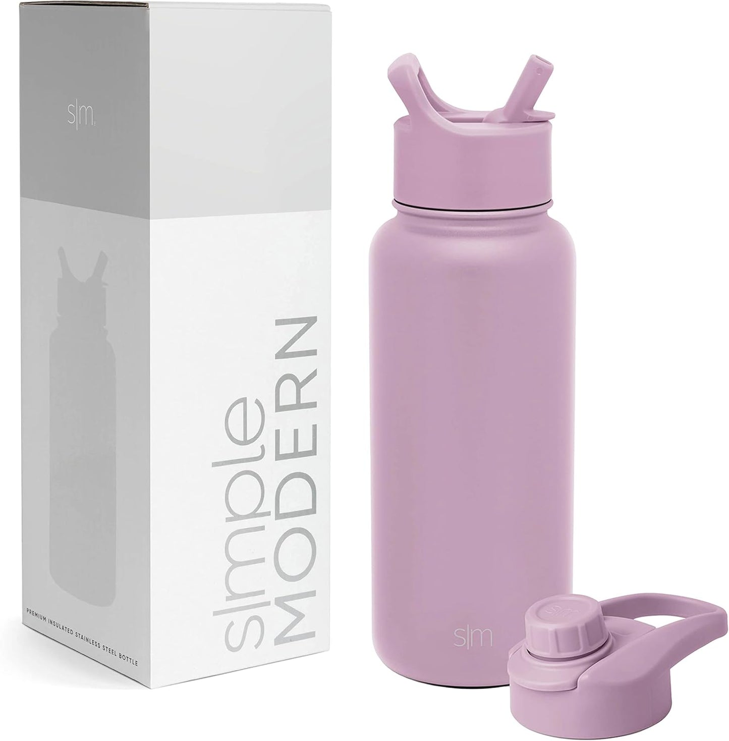 Simple Modern Water Bottle with Straw and Chug Lid 18-32oz Options